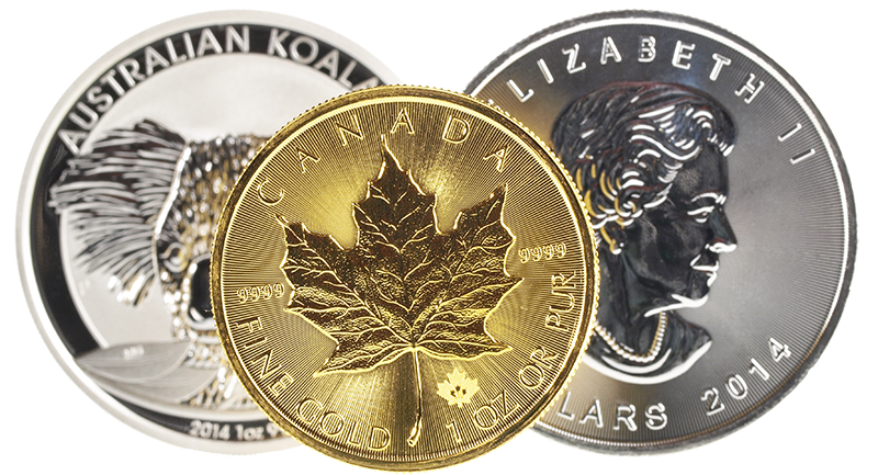 Gold- und Silbermünzen